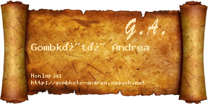 Gombkötő Andrea névjegykártya